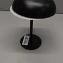 Portable LED Mushroom Table Lamp, Cordless Desk Night Light with 5200mAh Rechargeable Battery, Stepless Dimming Small Lamp with 3 Color and Brightness Control for Bedroom/Patio/Bar/Coffee shop (Black)