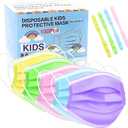 Rasav Kids Disposable Face Masks,3 Ply Kids Masks Disposable Breathable Colorful Cute Face Masks for Children, Girls & Boys (100 Pcs Not Individually Wrapped Colorful)