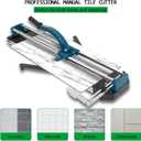 48-Inch Manual Tile Cutter, Laser Guided Precision, Tungsten Carbide Cutting Wheel, Ideal for Porcelain and Ceramic Tiles, Durable All-Steel Construction, Tile Cutting Machine