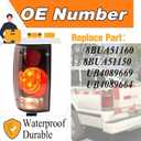 Pair Rear Tail Light Replacement For 1986-1993 Maz da B2000 B2200 B2600 Base LE Replace# 8BUA51160、8BUA51150
