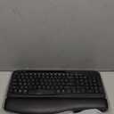 Wireless Keyboard and Mouse Combo, Wave Keys Computer Ergonomic Keyboard with Cushioned Palm Rest, Phone Holder, 2.4GHz Silent 6 Button Wireless Mouse Set for Laptop, PC, Windows, Mac (Black)