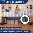Bed Risers - 3 & 5 Inch Adjustable Furniture Risers or 8 Inch Combined - Heavy Duty for Couch, Table, Dorm, Sofa, Chair & Table - Bed Support Legs for Height, Supports Up to 1,300 lbs (8 Pack, Black)