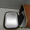 Mini Makeup Bag with Led Mirror, Small Travel Make up Bag 3 Light Modes Adjustable Brightness, for Women Organizer Cosmetic Bag, Portable Travel Train Toiletry Bag, for Pool Parties Work Touch-Ups