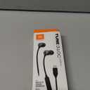 JBL Tune 310C - Wired Hi-Res in-Ear Headphones, Tangle-Free Flat Cable, 3-Button Remote with Microphone (Black)