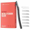 ZOMCHI Eyebrow Razor, Face Razors for Women&Men, Eyebrow Trimmer Shaper with Precision Cover,Facial Shaver with 6 Blades (Black)