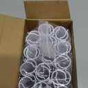 Jetec 32 Pcs PVC Pipe Clips Pool Cover Clamps for Above Ground Pool Greenhouses, Row Covers, Garden, Shelters, Bird Protection, 2.4 Inch Long(for 1/ 2 Inch PVC Pipe, White)