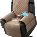 H.VERSAILTEX 100% Waterproof Electric Power Lift Recliner Cover for Elderly Non Slip Power Lift Recliner Chair Covers with Side Pocket Washable Large Recliner Covers, Khaki