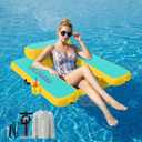 CALOBANA Inflatable Floating Chair, Heavy Duty Pool Floats Adult Lounger, Portable Water Float Chair for Swimming Pool, Lake and Beach