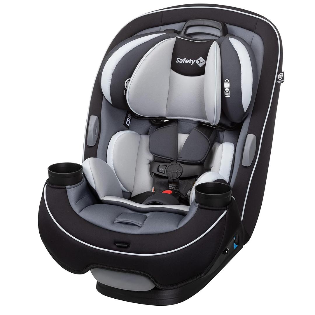 Safety 1st Grow and Go All-in-One Slim Convertible Car Seat, Rear Facing, 5-40 lbs, Forward Facing (3065 lbs), High Back Booster Seat 40-100 pounds, Carbon Ink