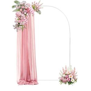 6.8 FT Balloon Arch Kit Stand Balloon Arch Stand with Base Water Bags Balloon Stand Kit Wedding Arch for Wedding/Birthday/Party/Baby Shower Decor (White, Plastics）