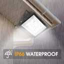 150W LED Flood Light Outdoor,2 Pack 15500LM Super Bright Security Light,IP66 Waterproof Floodlight,5000K Daylight White LED Exterior for Basketball Court, Stadium, Playground