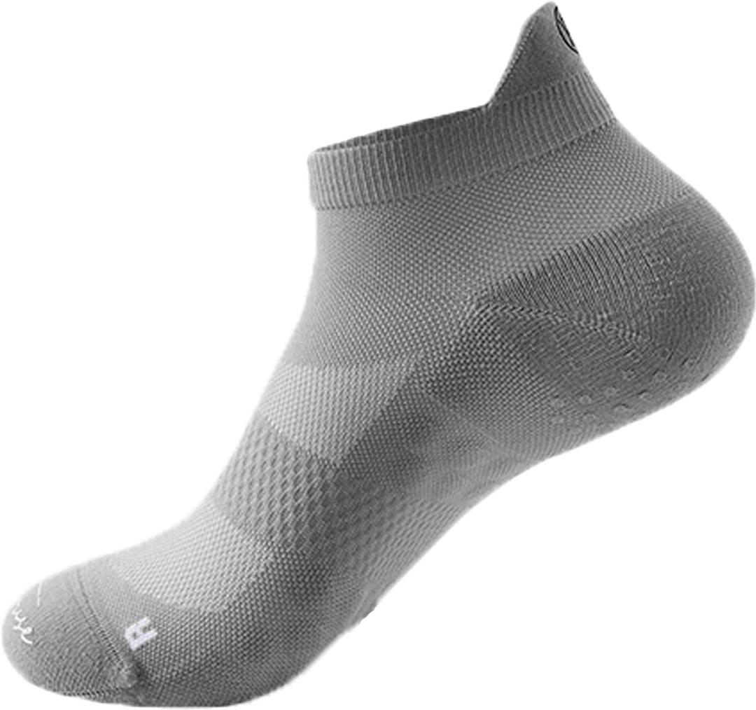 Women's Running Socks Targeted Cushion Performance Quick-dry No Show Tab Socks for Running (Gray)