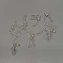 8 Pcs White Christmas Spider Ornament Glitter Beaded Spider Hanging Ornaments Decorations for Christmas Tree Holiday Decor Gift