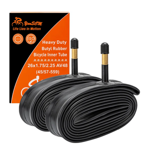 2-PCS 26" Heavy Duty Bike Tubes 26x1.95 26x2.10 26x2.125 AV48MM Schrader Valve 45/57-559 26'' Bicycle Tubes 26x1.75 26x2.0 26x2.25 Compatible with 26x1.75/2.25 Bike Tubes