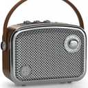 Portable Bluetooth Speaker Wireless Powerful Deep Bass Loud Stereo Sound Vintage Decor Cute Fashion Style Speakers with Subwoofer DSP Support TWS/USB/AUX for Home Desk Accessories Party Outdoor (Brown)