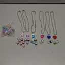 36pcs Princess Play Jewelry Set for Little Girls Ages 4-6, Kids Costume Dress Up Jewelry Necklace Bracelet Rings for Toddlers, Childrens Princess Birthday Party Favors Gift 3 4 5 6 7 8 Year Old Girl