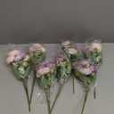 Geosar 8 Bundles Artificial Peonies Flowers Fake Silk Peony Bouquet Faux Peonies Flowers Bulk for Decoration Vase Floral Arrangements Wedding Party Table (Gray Purple,Light Purple)