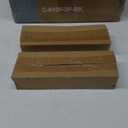 DUMOS Bar Stools Set of 2, 24 inch Counter Height Bar Stools, Upholstered Modern Kitchen Barstools with Metal Base, PU Leather Saddle Stools for Kitchen Island, 17.52" D x 12.8" W x 24.21" H, Black