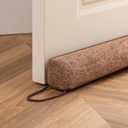 Sunolga 38" Linen Door Draft Stopper Blocks Hot and Cold Air with Removable Washable Cover for Bottom of Door, All-Season Seal for Noise, Wind, Door Sweep for Gaps Up to 3", Home Essentials, Brown