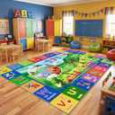 8x10 Large Kids Rug, Soft Non-Slip Classroom & Playroom Rug