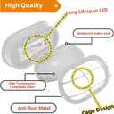 WISBEAM LED Bulkhead Light, Outdoor LED Wall Light for House, Dimmable, 6W Replace 60W, 450 Lumen 3000K Daylight White 80CRI, Waterproof, ETL Rated