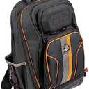 Klein Tools 62800BP Backpack Tool Bag, Tradesman Pro Extra-Large 40-Pocket Electrician Jobsite Backpack with Molded Bottom, Charging Port