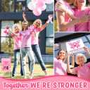 16 Pcs Breast Cancer Awareness Yard Signs with 32 Stakes Breast Cancer Gifts Breast Cancer Decorations Include 6 Pcs 16 x 12 Inch Outdoor Lawn Sign and 10 Pcs Small Yard Signs for Party