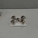 5PCS Gas Stove Rotary Switch Metal Knob Zinc Alloy Chrome Plating Round Cooker Parts Kitchen Accessories fit for Electrolux Bosch, As Shown in the Picture