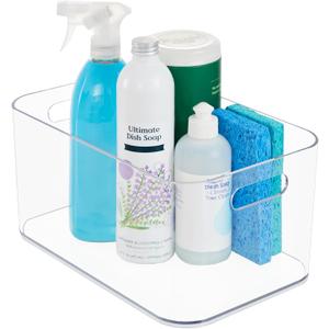 STORi Bliss XL Clear Plastic Storage Bin, Pantry Organizers & Storage Containers, Home Organization Must Haves for Kitchen, Laundry Room, Office, Closet, 12 x 8 Made in USA