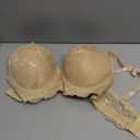 Women Lace Underwired Push Up Bra Plus Size Lingerie Comfortable T-Shirt Floral Everyday Bra Beige 34B-40E, Size 34D