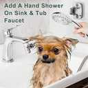Sink Hose Shower Sprayer Attachment - Faucet Extension w/ 5 Adapters For Bathroom Bathtub, Kitchen Faucet, Utility Laundry Tub, Garden Hose Thread Spout For Delta, Moen, Kohler, American Standard