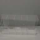 Leinuosen Clear Acrylic Sterilization Pouches Dispenser Rack Organizer Multi-Sized 6 Divided Stations Wall Mount Holder for All Size Sterilization Pouches
