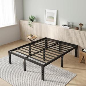 Novilla Queen Bed Frame, 14 Inch Metal Platform Bed Frame Queen Size with Storage Space Under Bed, Heavy Duty Steel Slat Support, Easy Assembly, No Box Spring Needed (Black)