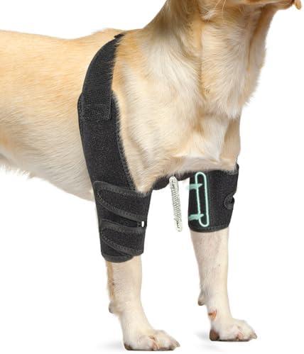 Lyderpet Dog Elbow Protector Brace for Canine Pads Elbow&Shoulder Support Callus, Hygroma, Dysplasia, Arthritis, Dislocation, Pressure Sores, with Metal Splints Wrap Both Left and Right Front Legs, L
