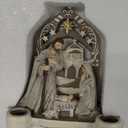 Nativity Advent Decorations Advent Candle Holder Holy Family Nativity Scene with Arch Candle Holder Religious Decors for Christmas Supplies(Solid Color)