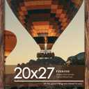 20x27 Picture Frame, Classic Brown 20 x 27 Poster Frame for Horizontal or Vertical Wall Mounting, 1 Pack