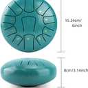 Steel Tongue Drum-11 Notes 6 inch.Concert and Mallets for Meditation Entertainment Musical Education Concert Yoga. Unique Gifts (Navy blue)