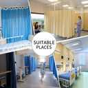 TTZ Hospital Curtain with Flat Hooks for Hospital Medical Clinic SPA Lab Cubicle Curtain Divider Privacy Screen (Color : Dark Blue, Size : 1(5ft Wide x 7ft Tall))