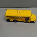 ArtCreativity Yellow School Bus Toy with Flashing Lights & Sound, Friction Powered 1/16 Scale School Bus Toy for Kids with 4 Sounds & Lights, Back & Side Doors Open, Easter Gifts for Kids Ages 3+