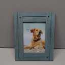 Prinz Homestead 5 x 7 Blue Distressed Wood Frame, Coastal Decor Hand-Distressed Wood Rustic Picture Frame, Two-Way Easel, Can Be Wall-Mounted, 8.27 x 10.24 x .59 Inches