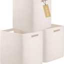OIAHOMY Storage Cubes, 13 Inch Cube Storage Organizer, Collapsible Storage Bins, Baskets for Organizing, Storage Bins for Shelves-White, 3-PACK