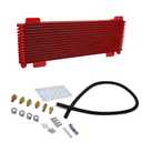 40k Transmission Oil Cooler Kit Compatible with Heavy Duty 40,000 GVW Max Low Pressure Drop Trans Cooler with Mounting Hardware