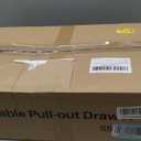 Pull out Cabinet Organizer, 2-pack, Expandable(12"-20") Heavy Duty Slide out Drawers Fixed with Adhesive Nano Film for Pots, Roll out Shelf Storage for Kitchen Base Cabinet Organization(3 Rails) (White)