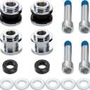 MoKitDora Hold Fast Sissy Bar Docking Hardware Kit for Harley 2018-later Softail Fat Boy FLFB, FLFBS, FXBR FXBRS FLDE, FLHC, FLHCS, Slim FLSL, FXBB, FXFBS, FLSB, FXLR, FXLRS and FXST Models, Chrome