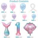 xfbbchh Mermaid Birthday Decorations, Mermaid Balloons Kit, Sea Balloon, Mermaid Foil Balloon, Mermaid Tail Balloons for Baby Shower, Girls Mermaid Party (number-8)