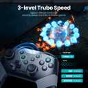 VOYEE Switch Controllers Compatible with Switch/Lite/OLED, Programming Wireless Pro Controller with Motion Control, Vibration, Wake-up, Turbo, Screenshot (Gray)