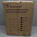 Bonsaii Paper Shredder for Office, 120-Sheet Autofeed Heavy Duty Shredder for Home Office Use, 30 Minutes/Micro Cut/P-4 High Security Level/6 Gallon Large Bin