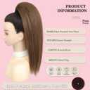 Cheer Ponytail Hairpiece All Star Cheer Hair Straight Posh Pony for Cheerleader Competition 200% density, Full and Thick Hair,Mocha Melt