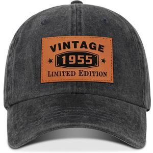 80/70/60/50th Birthday Gifts for Him Her, Unique Ideal Gifts 1945/1955/1965/1975 Vintage Hat for Men Women (Gray)