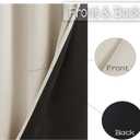 Urban Lotus Ivory Full Blackout Curtains for Living Room Thermal Insulated Room Darkening Curtains for Bedroom 84 Inches Length Window Treatment Drapes for Hotel Office Grommet Top 52" w 2 Panels